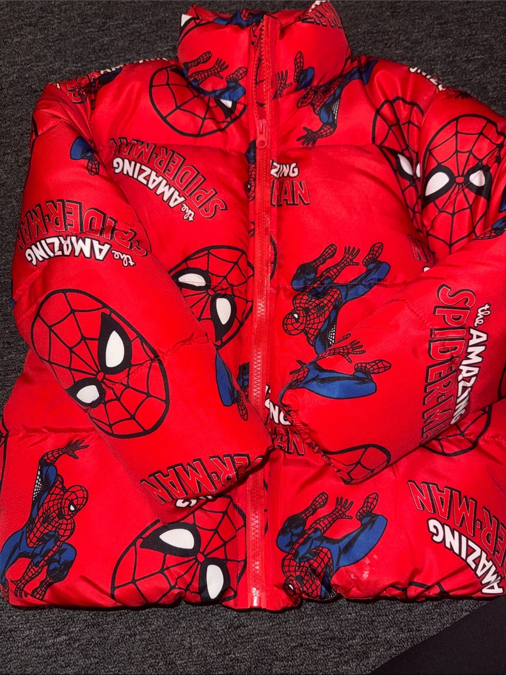 Spiderman Red Puffer Jacket - Kids